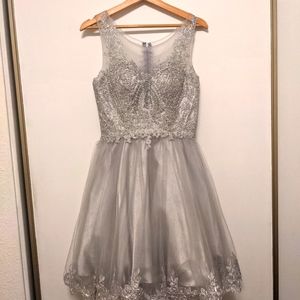 Silver Winter Formal Dress